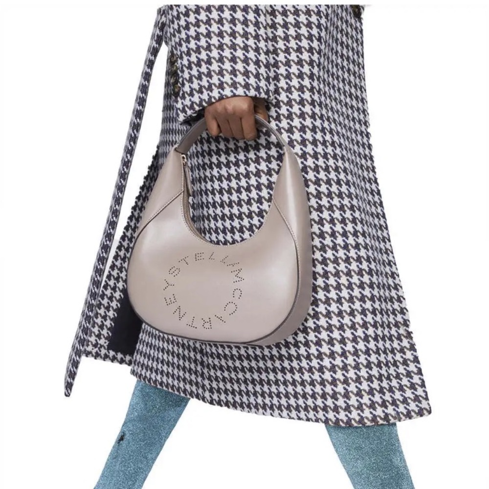 Stella McCartney Eco Faux Leather Hobo Shoulder Bag on Taupe